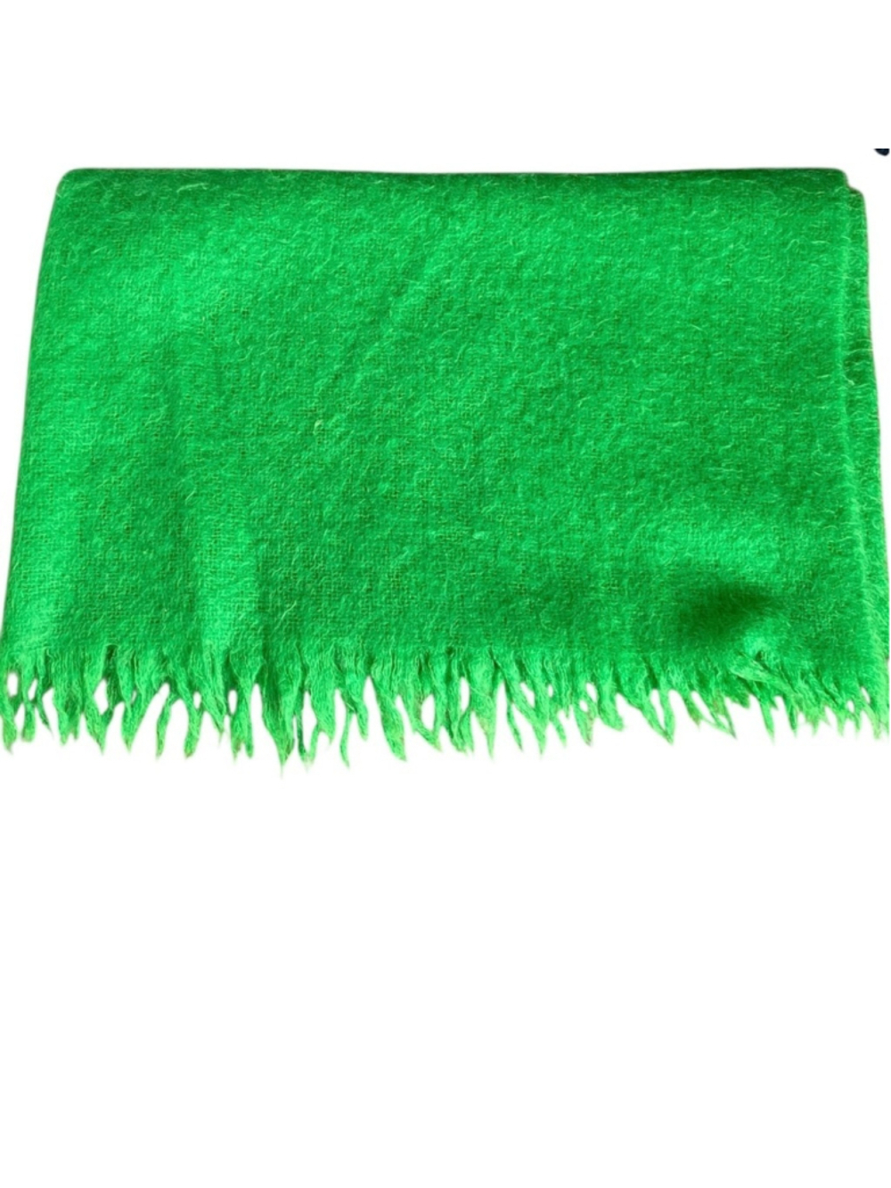Robert Burns Scotland Mohair Throw Blanket Green Vintage